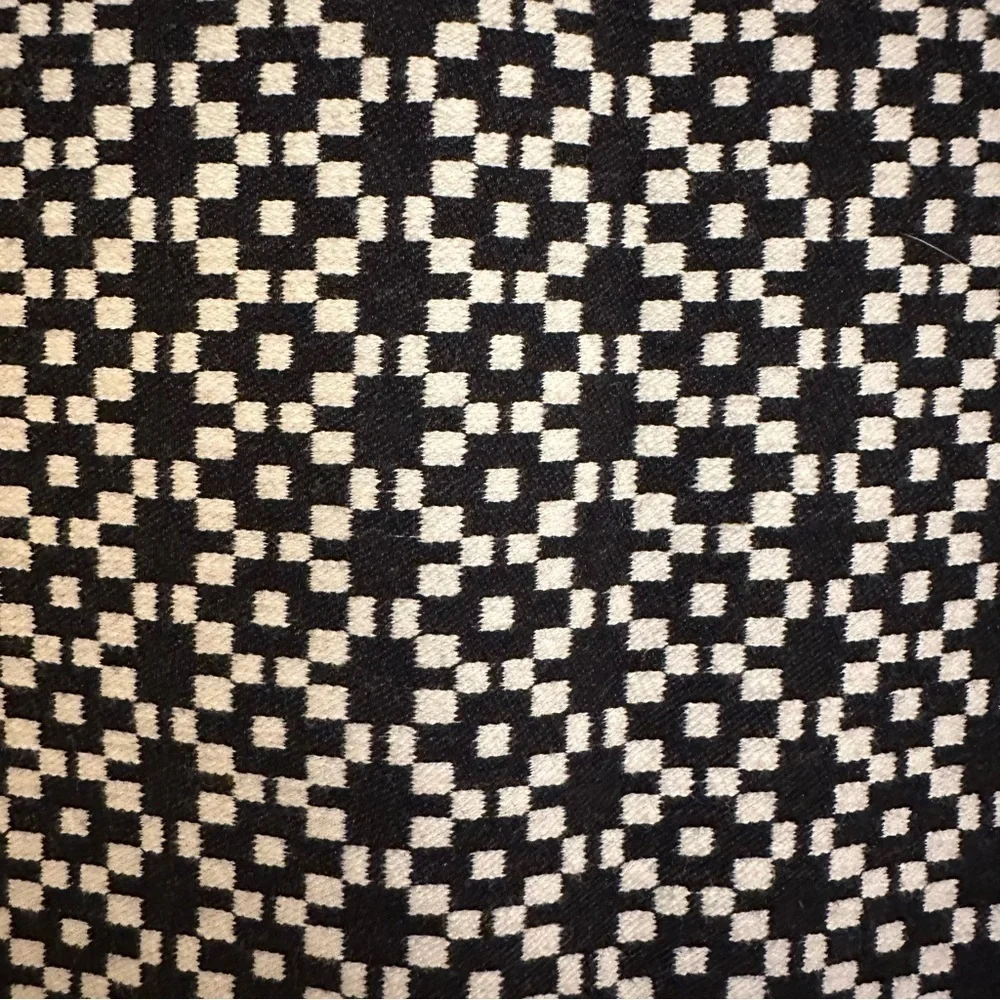 J. Crew Black and White Geometric Pattern Midi Skirt Size 4